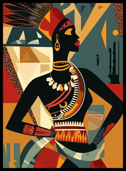 Plakat 40x55cm Afrykańska Mozaika zdjęcie 2