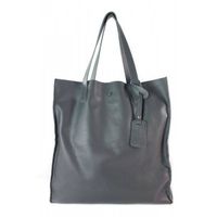 TOREBKA WOREK SHOPPER BAG GENUINE LEATHER NA RAMIĘ A4 SZARA GL46G