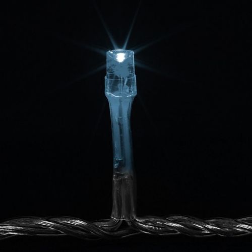 Lampki 200 LED zimny biały, programator, baterie na Arena.pl