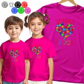 KOSZULKA DZIECIĘCA TSHIRT - KOLOROWE KROPKI SERCE NA DZIEŃ KROPKI - 86 XXXS