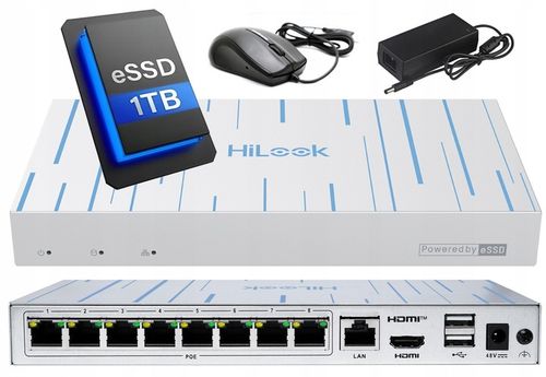 Zestaw Monitoringu IP 6 Kamer 4Mpx HIKVISION IPCAM-T4 Rejestrator SSD 1TB na Arena.pl