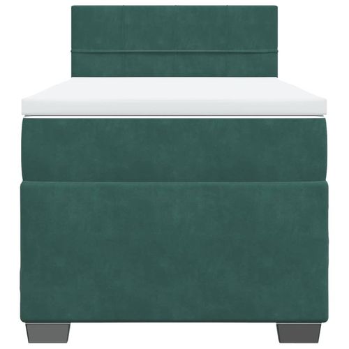 Łóżko kontynentalne z materacem, zielone, aksamit, 90x200 cm na Arena.pl