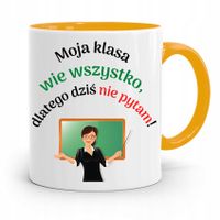Kubek Złoty Prezent Dzień Nauczyciela Nie Pytam Z Nadrukiem Ze Zdjęciem