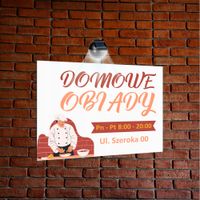 nadruk UV TABLICZKA reklamowa z lampą SZYLD dibond 40x30 OBIADY DOMOWE