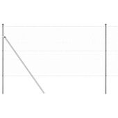 Ogrodzenie z słupkami Srebrny 1.2 x 25 m Stal pokryta PCV
