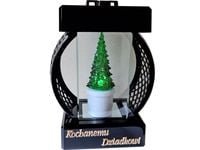DZIADEK DZIADKOWI ZNICZ LAMPION KOŁO RTN GŁADKI CZARNY+CHOINKA LED