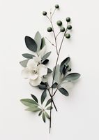 Plakat 64x90cm Papierowy Kwiat