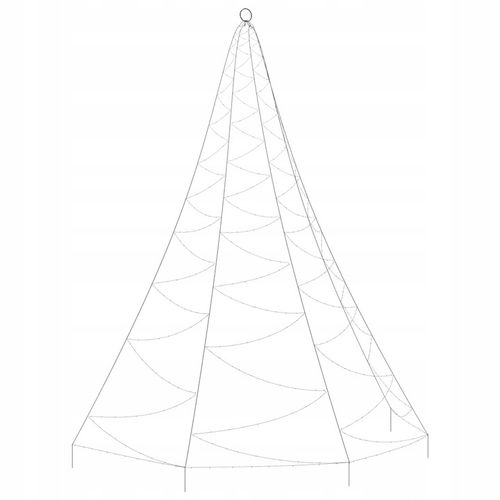 Choinka ścienna z hakiem, 720 punktów LED, niebies na Arena.pl