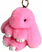 Królik Brelok do torebki torby zawieszka pompon  E1_3_Różowy