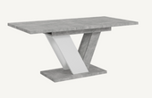 Stół rozkładany kuchenny lub salon 120 -160 cm Beton / Biały Mat DUNAI