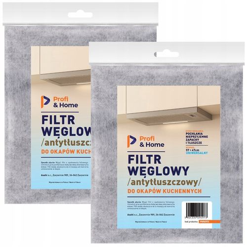 2x Filtr węglowy Filtr przeciwtluszczowy do okapu UNIWERSALNY 2w1 na Arena.pl