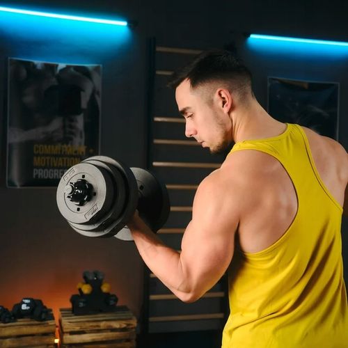 Hantle regulowane bitumiczne sztanga 40kg zestaw hantli 2x20kg Trex Sport na Arena.pl