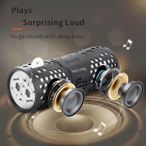 GŁOŚNIK PRZENOŚNY BEZPRZEWODOWY BLUETOOTH HEYSONG IPX7 OŚWIETLENIE RGB na Arena.pl