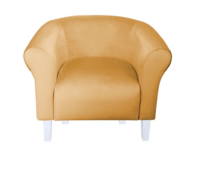 Fotel Milo nogi białe miodowy MG15 zdjęcie 2