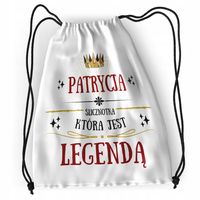 Plecak Dla Patrycji Sportowy Szkolny Worek Torba Z Nadrukiem Ze Zdjęciem