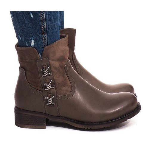 Ocieplane Botki 4417 Khaki r.40 na Arena.pl
