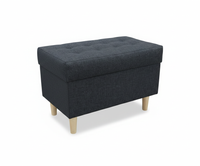 Pufa z pojemnikiem schowek skrzynia 60x30x40 cm czarny