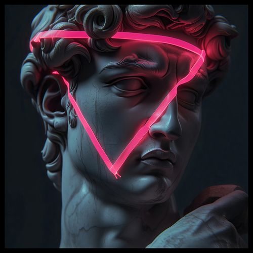 Plakat 50x50cm Neonowy Renesans na Arena.pl