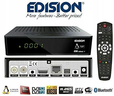 Edision Os NINO+ Full Hd Linux E2 odbiornik Combo na Arena.pl