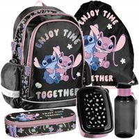 Plecak szkolny dla dziewczynki tornister 1-3 4-6 klasa Stitch Stich Zestaw