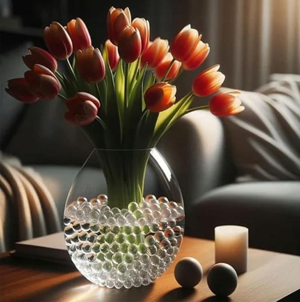 Kulki żelowe do kwiatów HYDROŻELOWE ziema hydrożel - bezbarwne 50000 sztuk zdjęcie 5