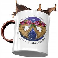 Kubek Bordowy Bliźnięta Znaki Zodiaku Horoskop Z Nadrukiem Ze Zdjęciem