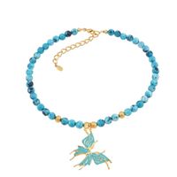 naszyjnik z kamieniami i motylem(c22/kor/122au)