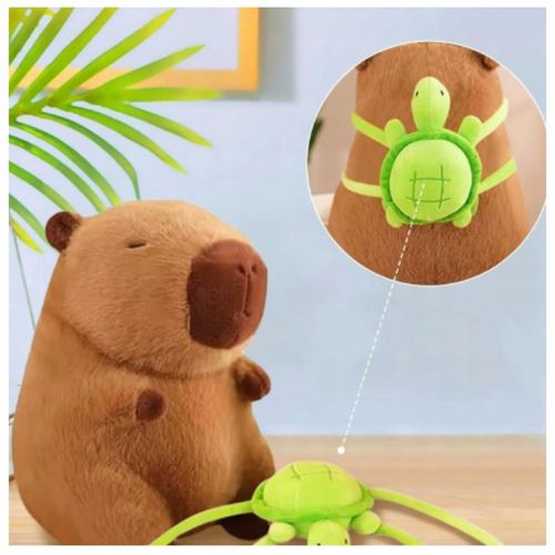 Maskotka Kapibara pluszak żółwik zabawka z plecakiem miękka pluszowa na Arena.pl