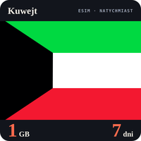Karta eSIM Internet Kuwejt 1 GB na 7 dni - bez rejestracji