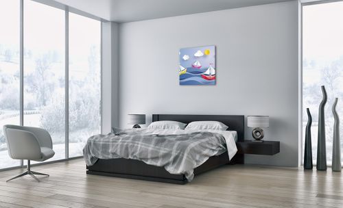 Obraz Na Płótnie - Statek Rysunek - 60X60 Cm - Ac60X60-2964 na Arena.pl