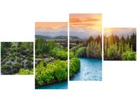 90CM 160 OBRAZ 4 ELEM RZEKA CLUTHA NOWEJ ZELANDII ŚCIENNY