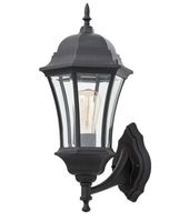 KINKIET LAMPA KLASYCZNA CZARNA 52CM IP44 METAL 60W