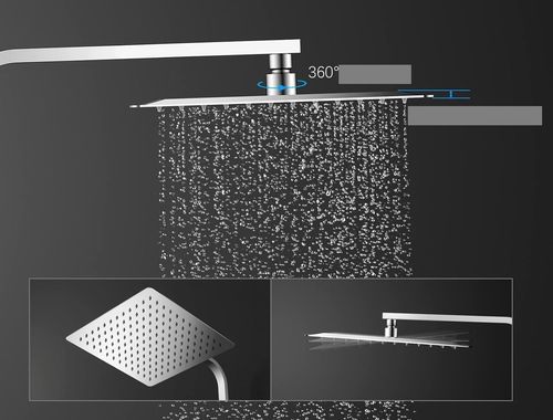 System prysznicowy KOMIRO kwadratowy 30x30 cm z deszczownicą (z defektem) na Arena.pl