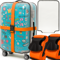 POKROWIEC OCHRONNY + 2X PAS ZABEZPIECZAJĄCY NA WALIZKĘ DO WALIZKI BAGAŻU