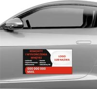 MAGNES NA SAMOCHÓD MAGNETYCZNA REKLAMA 60X30 cm REMONTY WYKOŃCZENIA