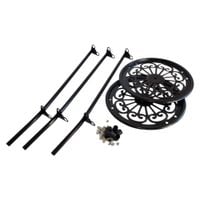 kwietnik stojak metalowy na rośliny 30x50cm czarny