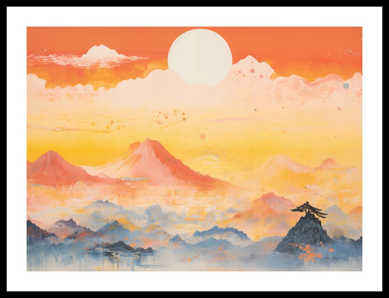 Plakat 55x40cm Świt nad Krainą Ciszych Gór zdjęcie 3