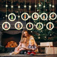 GIRLANDA ŚWIĄTECZNA NA OKNO LAMPKI CHOINKOWE WITRAŻ x10 ILUMINACJA KURTYNA
