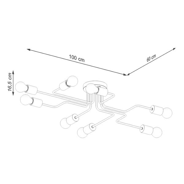 Żyrandol TIMBO 8 biały zdjęcie 8
