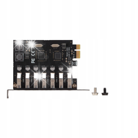 KARTA ROZSZERZEŃ 7 PORTY USB 3.0 Z GNIAZDEM PCI-EX1 X4 X8 X16 5GBPS 12X12MM