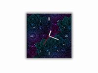 ZEGAR SZKLANY KWADRATOWY - Mandala