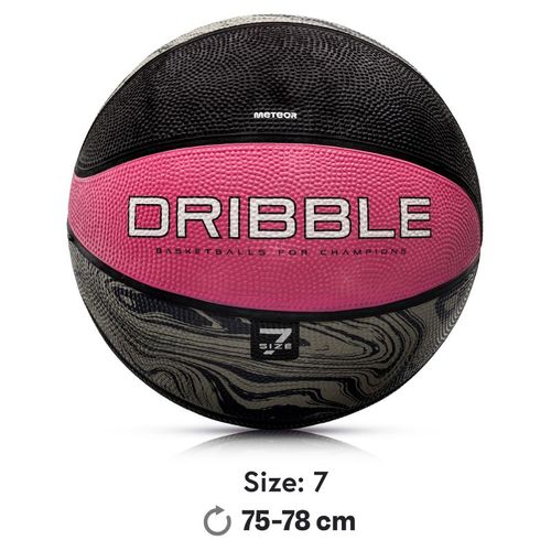Piłka koszykowa Meteor Dribble różowy uniw na Arena.pl