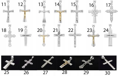 Srebrny Łańcuszek Męski 6mm 55cm Z Pięknym Diamentowanym Krzyżykiem Srebro na Arena.pl
