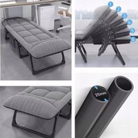 LEŻAK ŁÓŻKO TURYSTYCZNE LEŻANKA SKŁADANE Z PODUSZKĄ DUŻY WYGODNY MATERAC