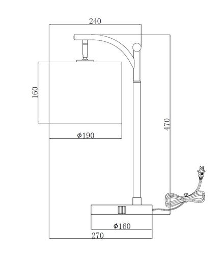 Lampka Stołowa Dann Lux Design Roe DLD5317 Czarny USB na Arena.pl