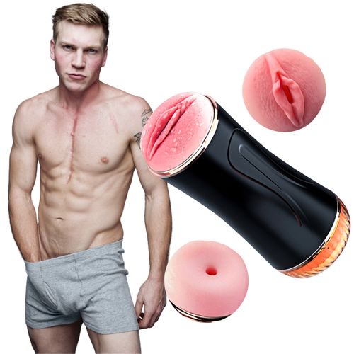 Podwójny Wibrujący Masturbator Męski Pochwa Anus na Arena.pl