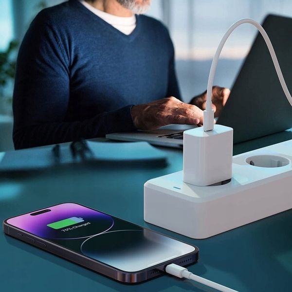 SZYBKA ŁADOWARKA DO IPHONE KOSTKA 20W + KABEL 1M / USB-C - IPHONE LIGHTING zdjęcie 6