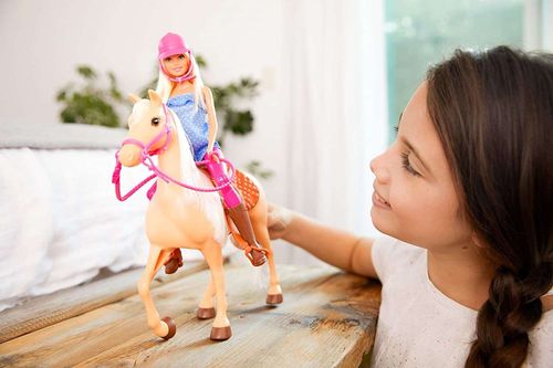 Mattel FXH13 Barbie Lalka + koń na Arena.pl