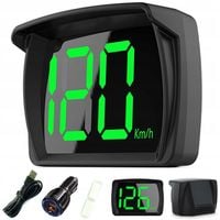 Wielofunkcyjny prędkościomierz LED GPS HUD Cyfrowy Km/h 80 x 54mm z Adapter