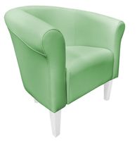 Fotel Milo D7 seledynowy nogi 20 białe